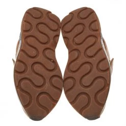 Stella McCartney Brown Faux Leather And Faux Suede Eclypse Velcro Strap Sneakers Size 37 For Women -Stella McCartney Sales luxury women stella mccartney used shoes p525846 008