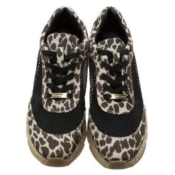 Stella McCartney Leopard Print Canvas And Mesh Espadrille Sneakers Size 39 For Women -Stella McCartney Sales luxury women stella mccartney used shoes p52681 006