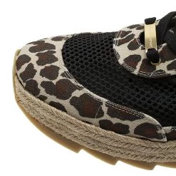 Stella McCartney Leopard Print Canvas And Mesh Espadrille Sneakers Size 39 For Women -Stella McCartney Sales luxury women stella mccartney used shoes p52681 009