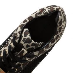 Stella McCartney Leopard Print Canvas And Mesh Espadrille Sneakers Size 39 For Women -Stella McCartney Sales luxury women stella mccartney used shoes p52681 010