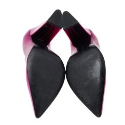 Stella McCartney Metallic Pink Faux Leather Block Heel Pointed-Toe Pumps Size 36 For Women -Stella McCartney Sales luxury women stella mccartney used shoes p527901 1635915332 008
