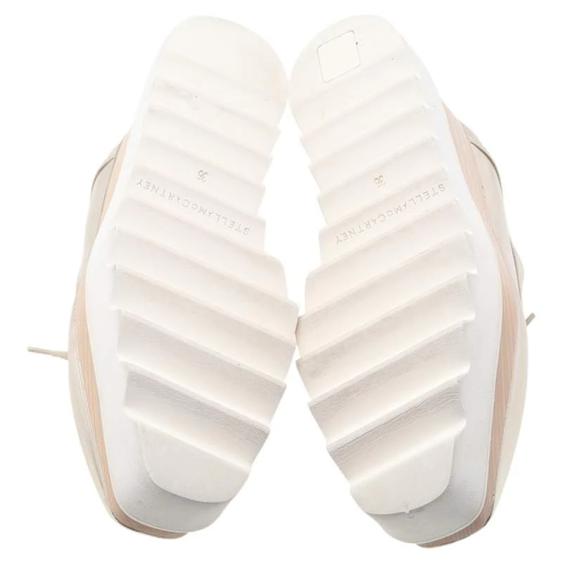 Stella McCartney Gold Faux Leather Elyse Platform Derby Size 36 For Women 8 Stella McCartney Gold Faux Leather Elyse Platform Derby Size 36 For Women - Image 6