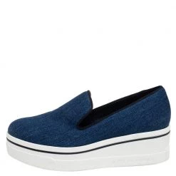 Stella McCartney Blue Denim Binx Slip On Platform Sneakers Size 36 For Women -Stella McCartney Sales luxury women stella mccartney used shoes p535827 002