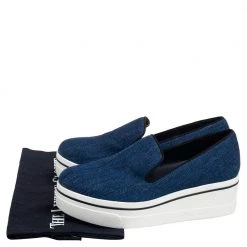 Stella McCartney Blue Denim Binx Slip On Platform Sneakers Size 36 For Women -Stella McCartney Sales luxury women stella mccartney used shoes p535827 008