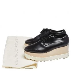Stella McCartney Black Faux Leather Elyse Platform Derby Sneakers Size 37 For Women 17 Stella McCartney Black Faux Leather Elyse Platform Derby Sneakers Size 37 For Women -Stella McCartney Sales luxury women stella mccartney used shoes p552289 002