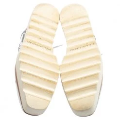 Stella McCartney Silver Faux Patent And Leather Elyse Star Platform Lace Up Sneakers Size 37 For Women -Stella McCartney Sales luxury women stella mccartney used shoes p554365 005