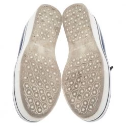 Stella McCartney Blue Faux Snakeskin Embossed Leather Platform Binx Sneakers Size 37 For Women -Stella McCartney Sales luxury women stella mccartney used shoes p554641 009