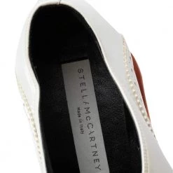 Stella McCartney White Brogue Faux Leather Elyse Monk Platform Derby Size 37 For Women -Stella McCartney Sales luxury women stella mccartney used shoes p555236 009