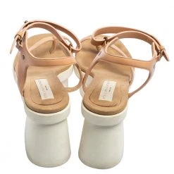 Stella McCartney Peach Faux Leather Altea Platform Sandals Size 41 For Women -Stella McCartney Sales luxury women stella mccartney used shoes p556093 006