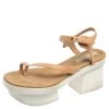 Stella McCartney Peach Faux Leather Altea Platform Sandals Size 41 For Women -Stella McCartney Sales luxury women stella mccartney used shoes p556093 007