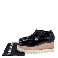 Stella McCartney Black Faux Patent Leather Elyse Platforms Sneakers Size 39 For Women -Stella McCartney Sales luxury women stella mccartney used shoes p557298 002