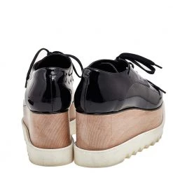 Stella McCartney Black Faux Patent Leather Elyse Platforms Sneakers Size 39 For Women -Stella McCartney Sales luxury women stella mccartney used shoes p557298 004