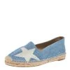 Stella McCartney Blue/White Star Print Denim Rocio Espadrille Flats Size 40 For Women -Stella McCartney Sales luxury women stella mccartney used shoes p559985 006