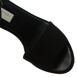 Stella McCartney Black Faux Suede Ankle Strap Platform Wedge Sandals Size 37 For Women -Stella McCartney Sales luxury women stella mccartney used shoes p56372 008