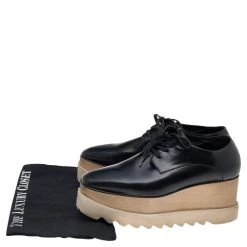 Stella McCartney Black Faux Leather Elyse Platform Derby Size 39 For Women 17 Stella McCartney Black Faux Leather Elyse Platform Derby Size 39 For Women -Stella McCartney Sales luxury women stella mccartney used shoes p565186 002