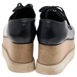 Stella McCartney Black Faux Leather Elyse Platform Derby Size 39 For Women 14 Stella McCartney Black Faux Leather Elyse Platform Derby Size 39 For Women -Stella McCartney Sales luxury women stella mccartney used shoes p565186 004