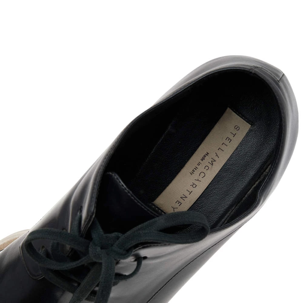 Stella McCartney Black Faux Leather Elyse Platform Derby Size 39 For Women 9 Stella McCartney Black Faux Leather Elyse Platform Derby Size 39 For Women - Image 7