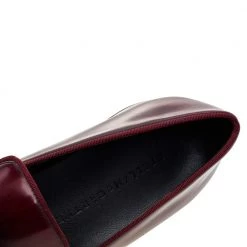 Stella McCartney Burgundy Faux Leather Chain Link Platform Slip On Loafers Size 39 For Women -Stella McCartney Sales luxury women stella mccartney used shoes p571223 007