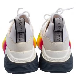 Stella McCartney White Faux Leather And Faux Suede Eclypse Low-Top Sneakers Size 39 For Women -Stella McCartney Sales luxury women stella mccartney used shoes p571464 007