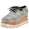 Stella McCartney Monochrome Woven Faux Leather Elyse Star Platform Lace Up Derby Size 36.5 For Women -Stella McCartney Sales luxury women stella mccartney used shoes p572678 006