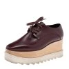 Stella McCartney Burgundy Faux Leather Elyse Platform Sneakers Size 39 For Women -Stella McCartney Sales luxury women stella mccartney used shoes p572792 005