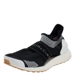 Stella McCartney Sales 20 Adidas By Stella McCartney Black/White Knit Fabric Ultraboost 3D Sneakers Size 38 2/3 For Women