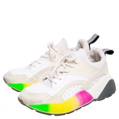 Stella McCartney Multicolor Faux Leather And Faux Suede Eclypse Low-Top Sneakers Size 39 For Women 13 Stella McCartney Multicolor Faux Leather And Faux Suede Eclypse Low-Top Sneakers Size 39 For Women -Stella McCartney Sales luxury women stella mccartney used shoes p577431 004