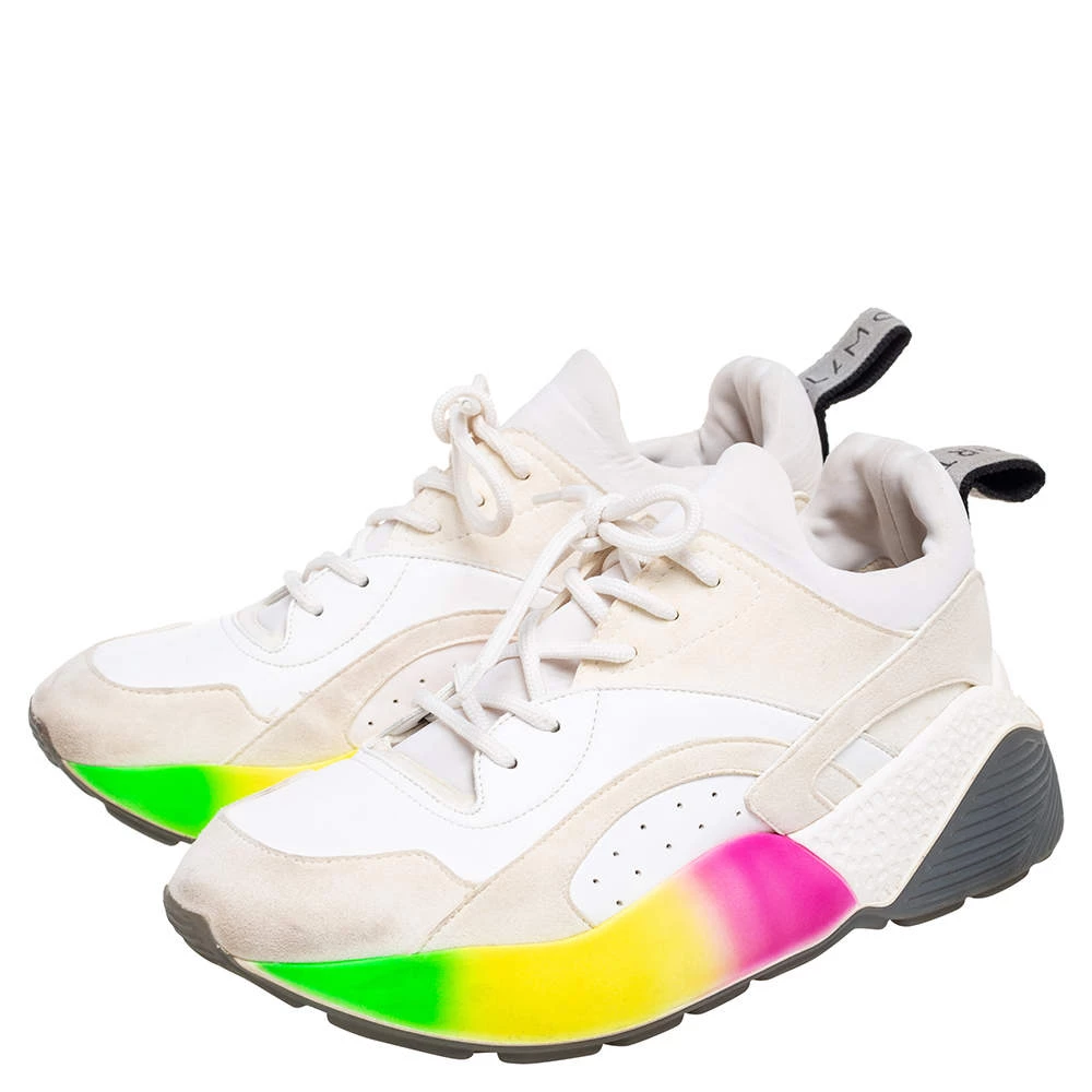 Stella McCartney Multicolor Faux Leather And Faux Suede Eclypse Low-Top Sneakers Size 39 For Women 6 Stella McCartney Multicolor Faux Leather And Faux Suede Eclypse Low-Top Sneakers Size 39 For Women - Image 4