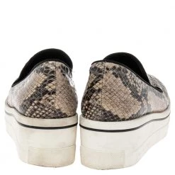 Stella McCartney Beige/Black Python Embossed Leather Platform Sneakers Size 37 For Women 14 Stella McCartney Beige/Black Python Embossed Leather Platform Sneakers Size 37 For Women -Stella McCartney Sales luxury women stella mccartney used shoes p582568 003