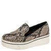 Stella McCartney Beige/Black Python Embossed Leather Platform Sneakers Size 37 For Women -Stella McCartney Sales luxury women stella mccartney used shoes p582568 009