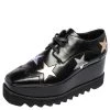 Stella McCartney Black Faux Leather Elyse Star Platform Lace Up Sneakers Size 39 For Women -Stella McCartney Sales luxury women stella mccartney used shoes p582828 003