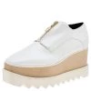 Stella McCartney White Faux Leather Elyse Platform Zip Sneakers Size 36 For Women 2 Stella McCartney White Faux Leather Elyse Platform Zip Sneakers Size 36 For Women -Stella McCartney Sales luxury women stella mccartney used shoes p592724 005