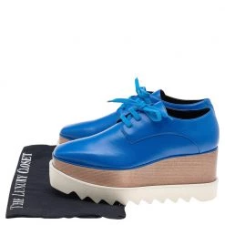 Stella McCartney Blue Faux Leather Elyse Platform Sneakers Size 36 For Women -Stella McCartney Sales luxury women stella mccartney used shoes p592731 001