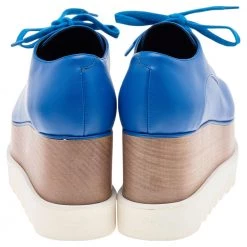 Stella McCartney Blue Faux Leather Elyse Platform Sneakers Size 36 For Women -Stella McCartney Sales luxury women stella mccartney used shoes p592731 003