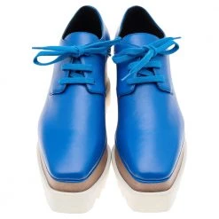 Stella McCartney Blue Faux Leather Elyse Platform Sneakers Size 36 For Women -Stella McCartney Sales luxury women stella mccartney used shoes p592731 004