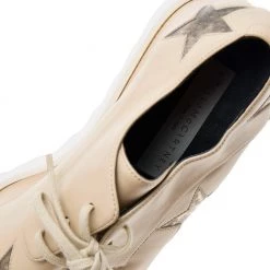 Stella McCartney Beige Faux Leather Elyse Star Platform Sneakers Size 36 For Women -Stella McCartney Sales luxury women stella mccartney used shoes p592736 005