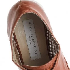 Stella McCartney Brown Faux Leather Elyse Platform Lace Up Derby Size 36 For Women 16 Stella McCartney Brown Faux Leather Elyse Platform Lace Up Derby Size 36 For Women -Stella McCartney Sales luxury women stella mccartney used shoes p593990 007
