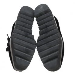 Stella McCartney Black Velvet Elyse Platform Lace Up Derby Size 36 For Women -Stella McCartney Sales luxury women stella mccartney used shoes p593993 001