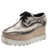 Stella McCartney Metallic Two Tone Faux Leather Elyse Lace Up Derby Size 36 For Women -Stella McCartney Sales luxury women stella mccartney used shoes p594011 002
