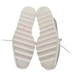 Stella McCartney Metallic Silver Faux Python Embossed Leather Elyse Platform Derby Size 36 For Women -Stella McCartney Sales luxury women stella mccartney used shoes p594054 001