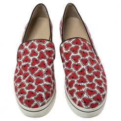 Stella McCartney Red/White Canvas Binx Star Platform Sneakers Size 40 For Women -Stella McCartney Sales luxury women stella mccartney used shoes p594119 007