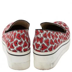 Stella McCartney Red/White Canvas Binx Star Platform Sneakers Size 40 For Women -Stella McCartney Sales luxury women stella mccartney used shoes p594119 008