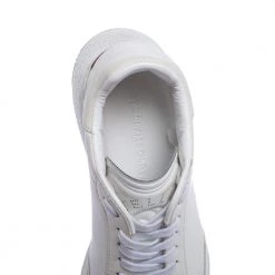Stella McCartney White Faux Leather Lace Up Sneakers Size 39 For Women -Stella McCartney Sales luxury women stella mccartney used shoes p595833 009