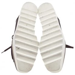 Stella McCartney Burgundy Faux Leather Elyse Platform Lace Up Derby Size 38 For Women -Stella McCartney Sales luxury women stella mccartney used shoes p596834 008