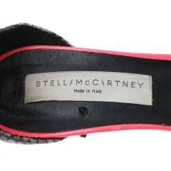 Stella McCartney Multicolor Faux Patent And Python Embossed Leather Ankle Strap Sandals Size 37.5 For Women -Stella McCartney Sales luxury women stella mccartney used shoes p597032 003