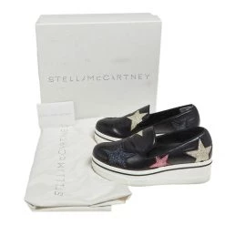 Stella McCartney Black Faux Leather Binx Star Platform Sneakers Size 36 For Women -Stella McCartney Sales luxury women stella mccartney used shoes p599753 001