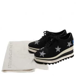 Stella McCartney Black Faux Suede Elyse Star Platform Sneakers Size 37 For Women -Stella McCartney Sales luxury women stella mccartney used shoes p601101 008