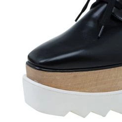 Stella McCartney Black Faux Leather Elyse Platform Derby Size 36.5 For Women -Stella McCartney Sales luxury women stella mccartney used shoes p60295 009
