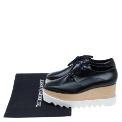Stella McCartney Black Faux Leather Elyse Platform Derby Size 36.5 For Women -Stella McCartney Sales luxury women stella mccartney used shoes p60295 012