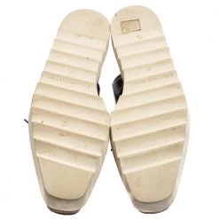 Stella McCartney Black Faux Leather Elyse Platform Cut-Out Slingback Derby Size 39.5 For Women -Stella McCartney Sales luxury women stella mccartney used shoes p604048 001